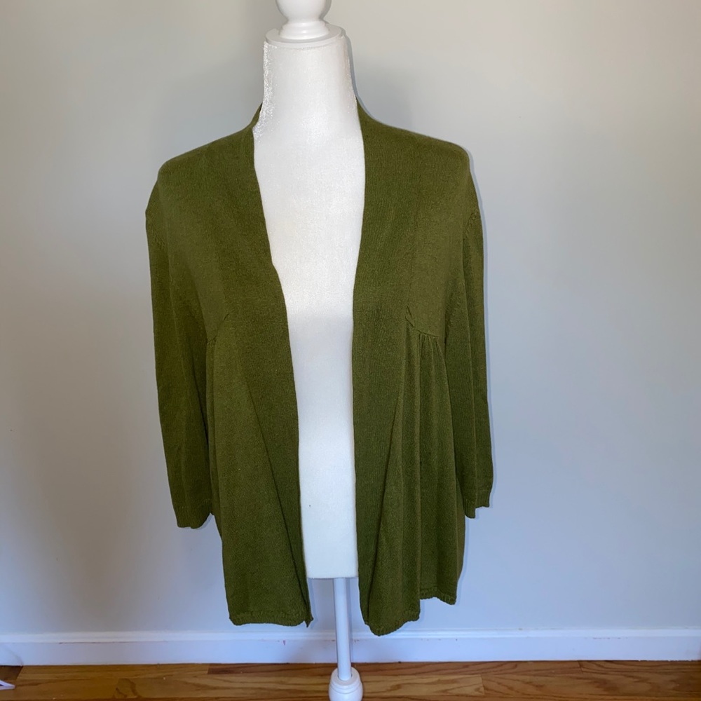 Olive Green Plus Size Cardigan